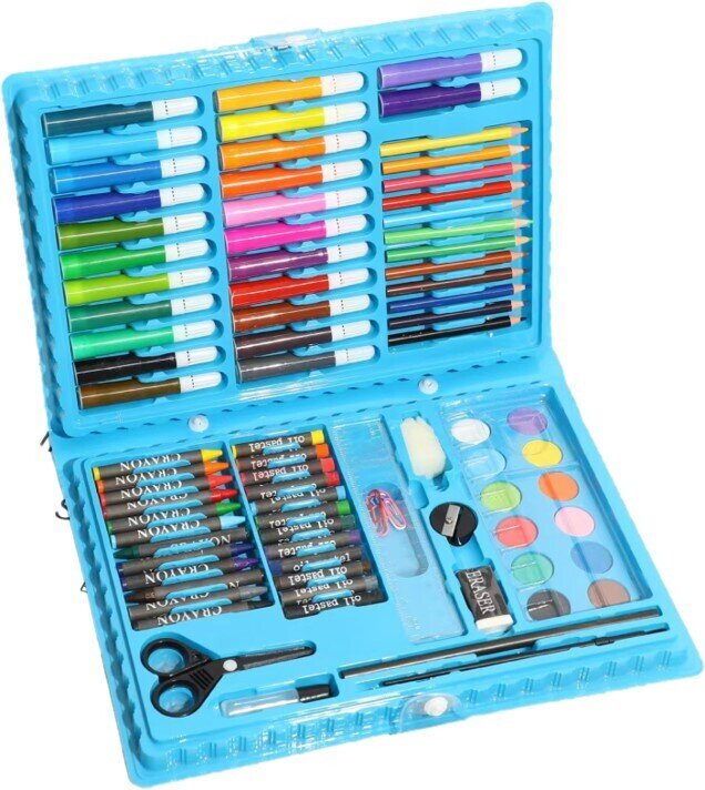 ART SET SUPER ARTIST TOOL KIT 86 PIECES BLUE