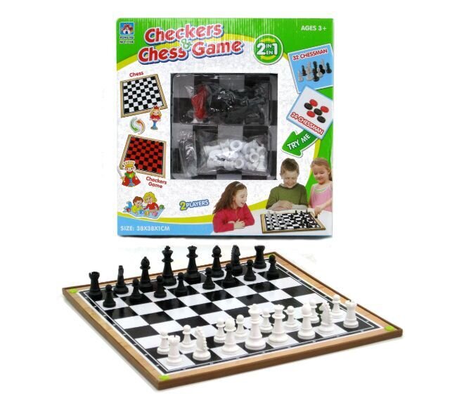 SP- TOY BOARD GAME 38X38CM CHECKERS AND CHESS