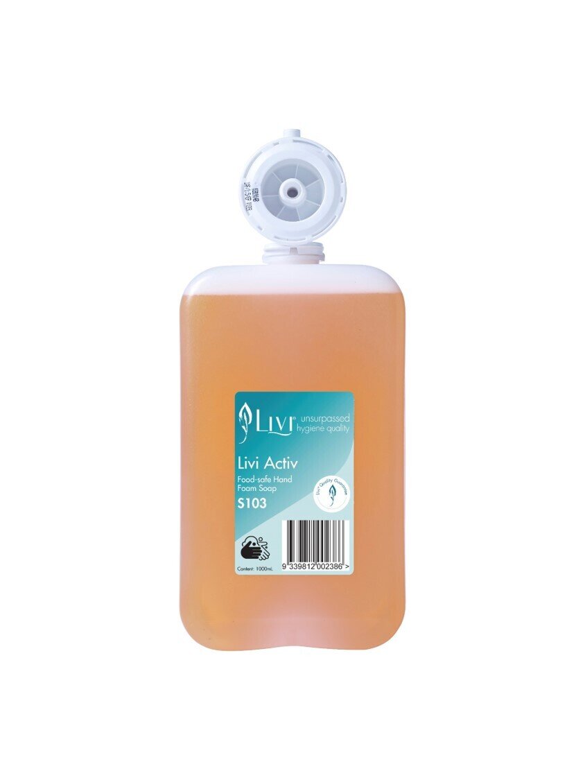 HAND FOAM SOAP LIVI ACTIV 1 LITRE FOOD SAFE