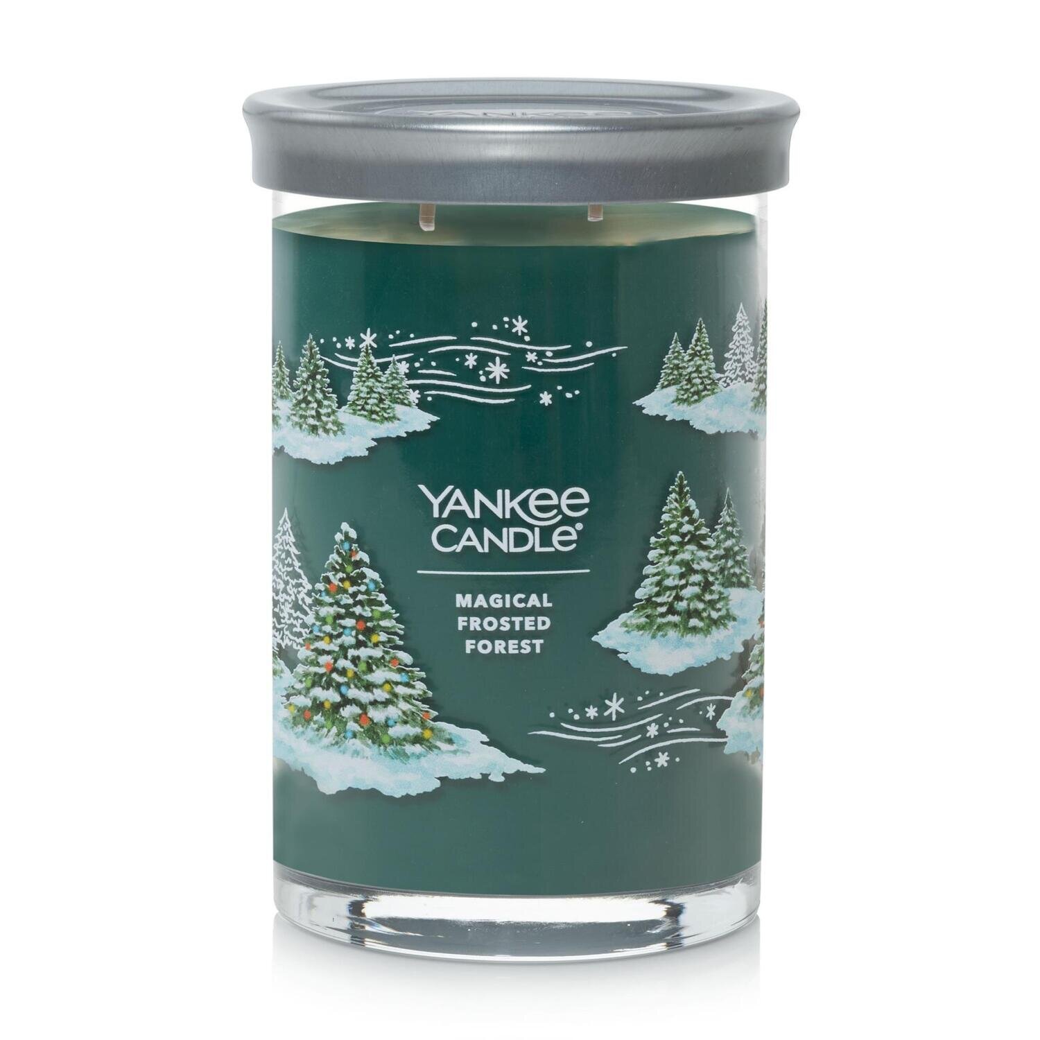 CANDLE YANKEE SIGNATURE LARGE TUMBLER MAGICAL FROSTED FOREST