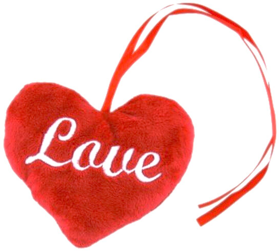 SOFT TOY ELKA 18CM RED HEART WITH RIBBON LOVE