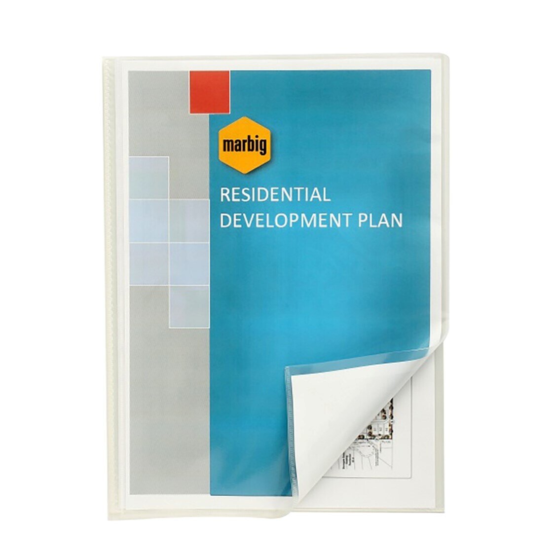 SP- DISPLAY BOOK MARBIG A3 FLIC FILE INSERT COVER 10 POCKETS