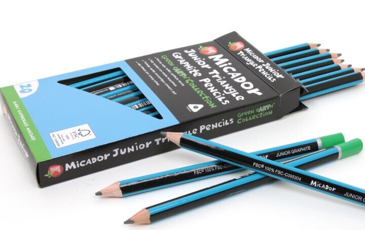 PENCIL LEAD MICADOR GRAPHITE JUNIOR TRIANGLE FSC 100% 2B BX20