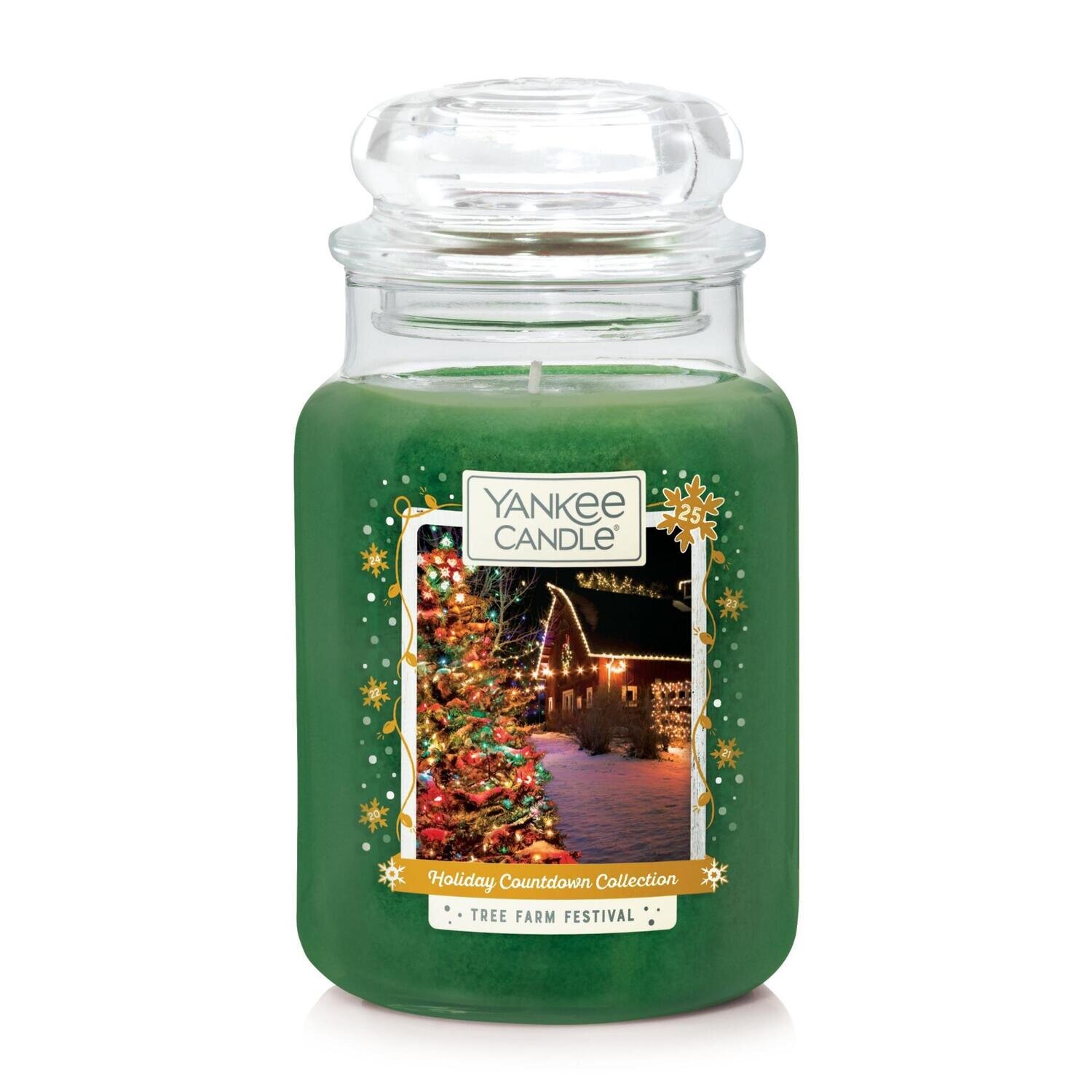 CANDLE YANKEE CLASSIC LARGE JAR TREE FARM FESTIVAL