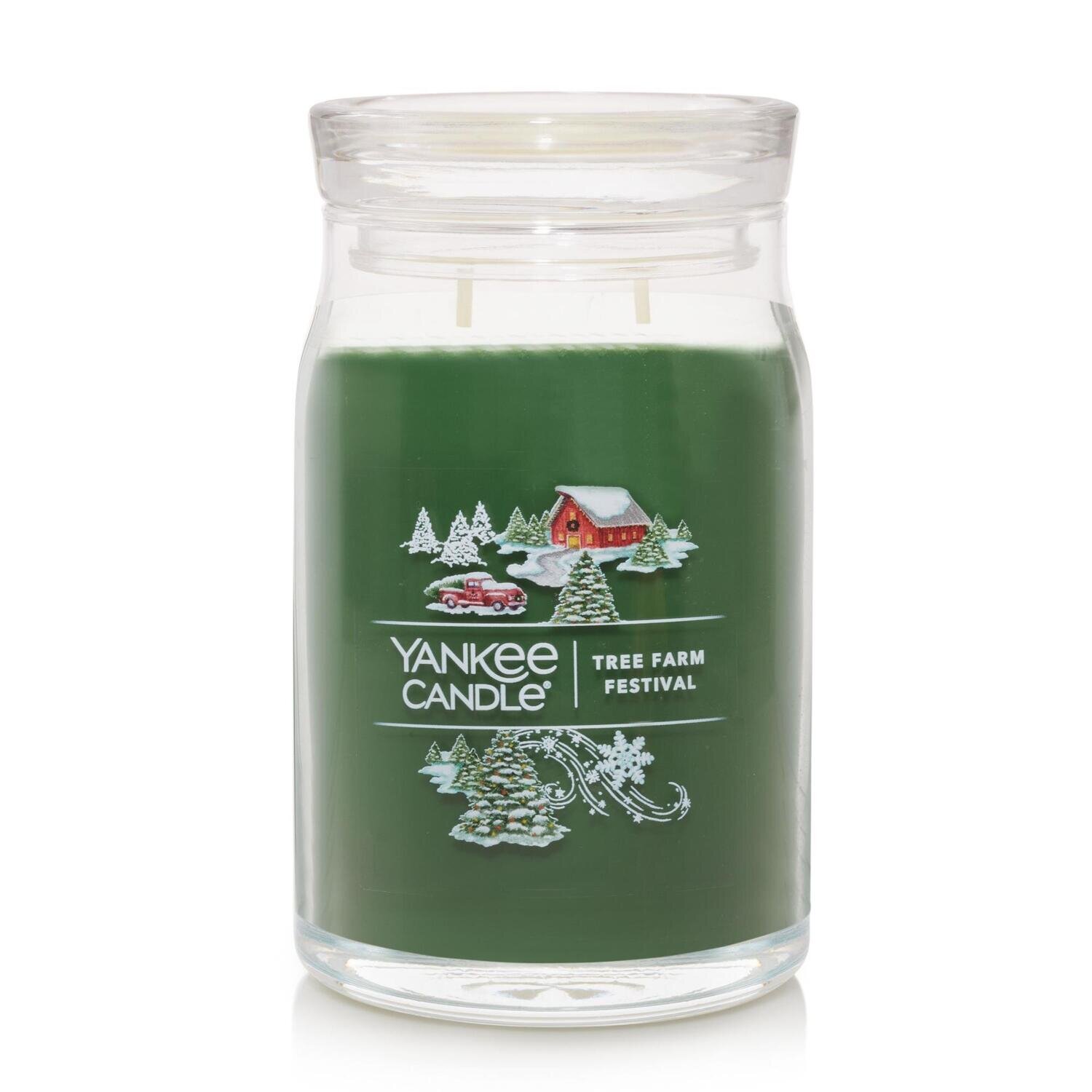 CANDLE YANKEE SIGNATURE LARGE JAR TREE FARM FESTIVAL