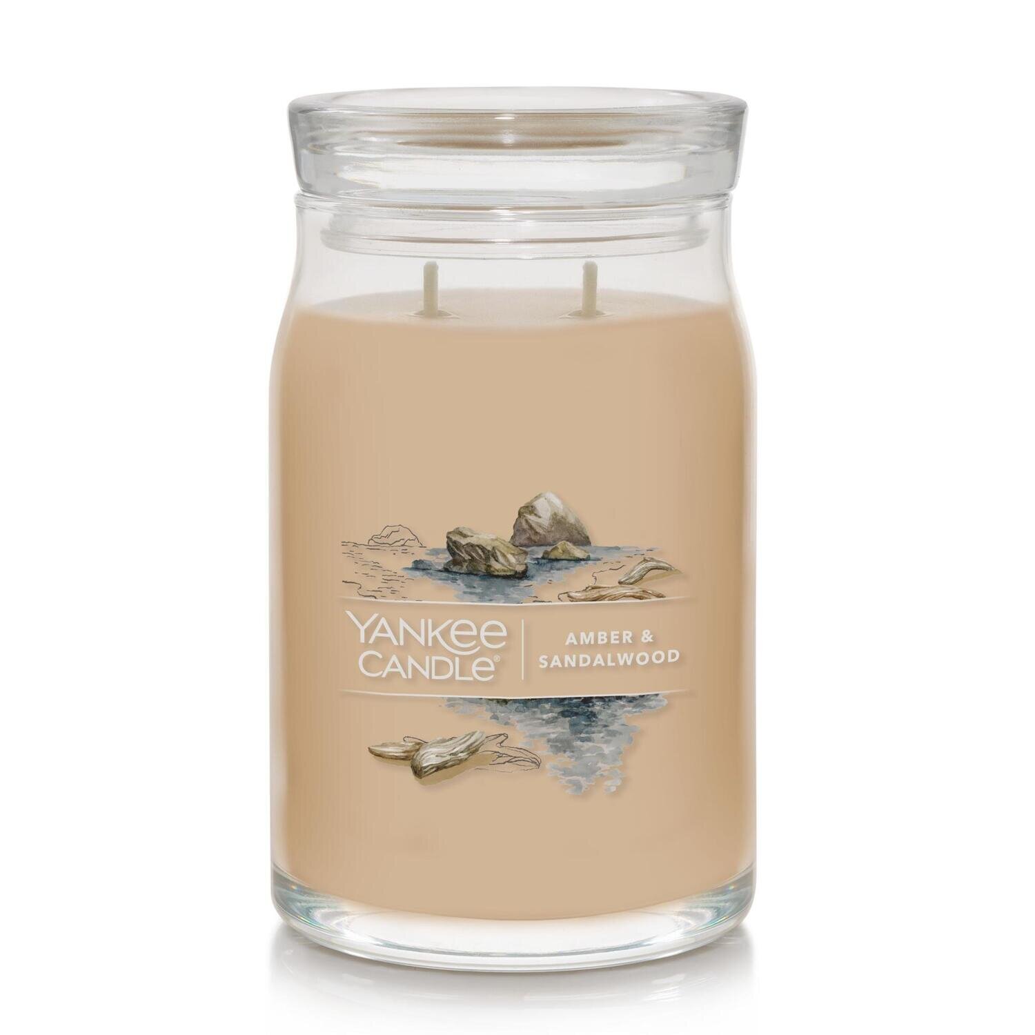 CANDLE YANKEE SIGNATURE LARGE JAR AMBER & SANDALWOOD