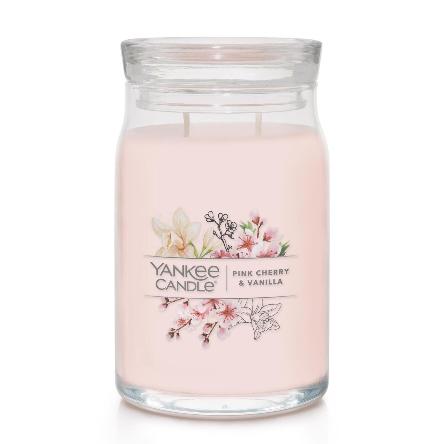 CANDLE YANKEE SIGNATURE LARGE JAR PINK CHERRY VANILLA