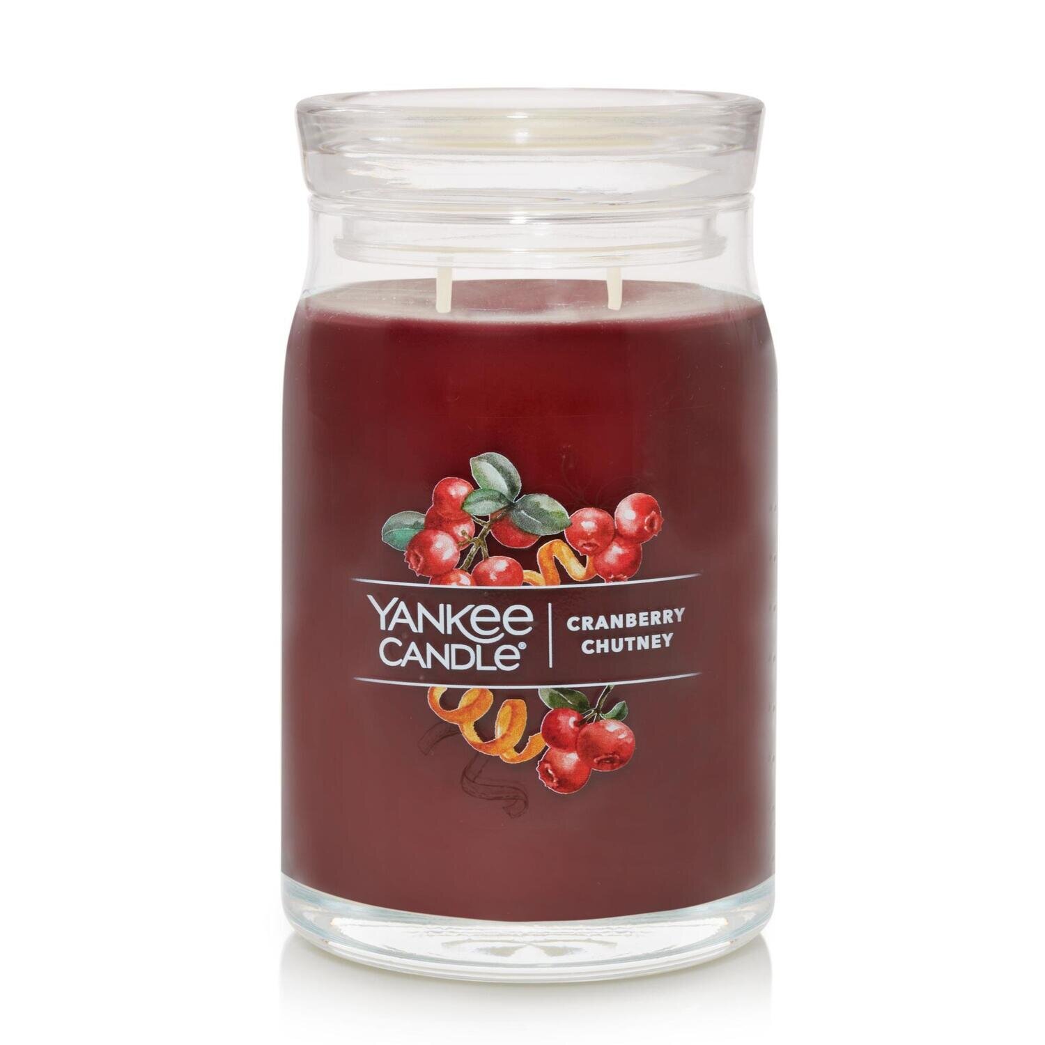 CANDLE YANKEE SIGNATURE LARGE JAR CRANBERRY CHUTNEY