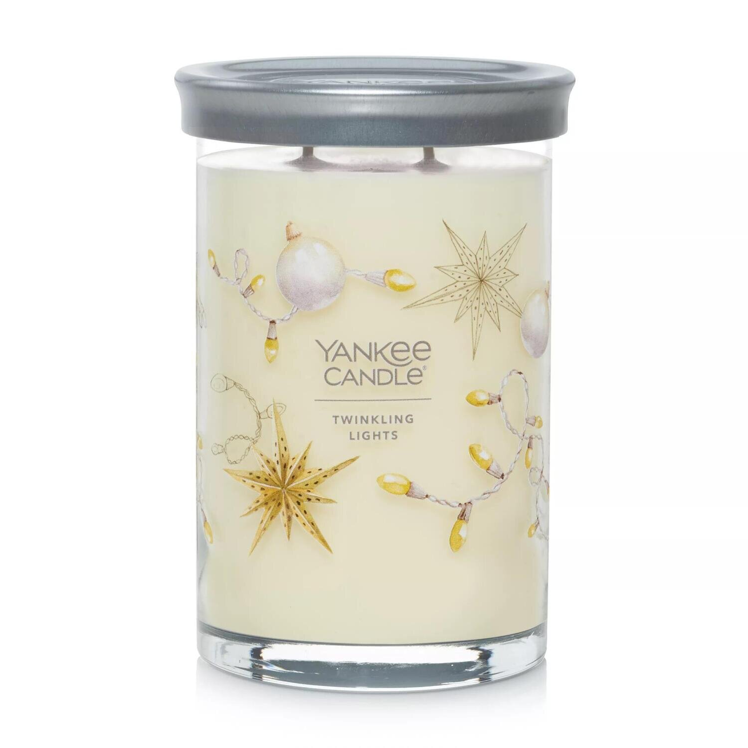 CANDLE YANKEE SIGNATURE LARGE TUMBLER TWINKLING LIGHTS