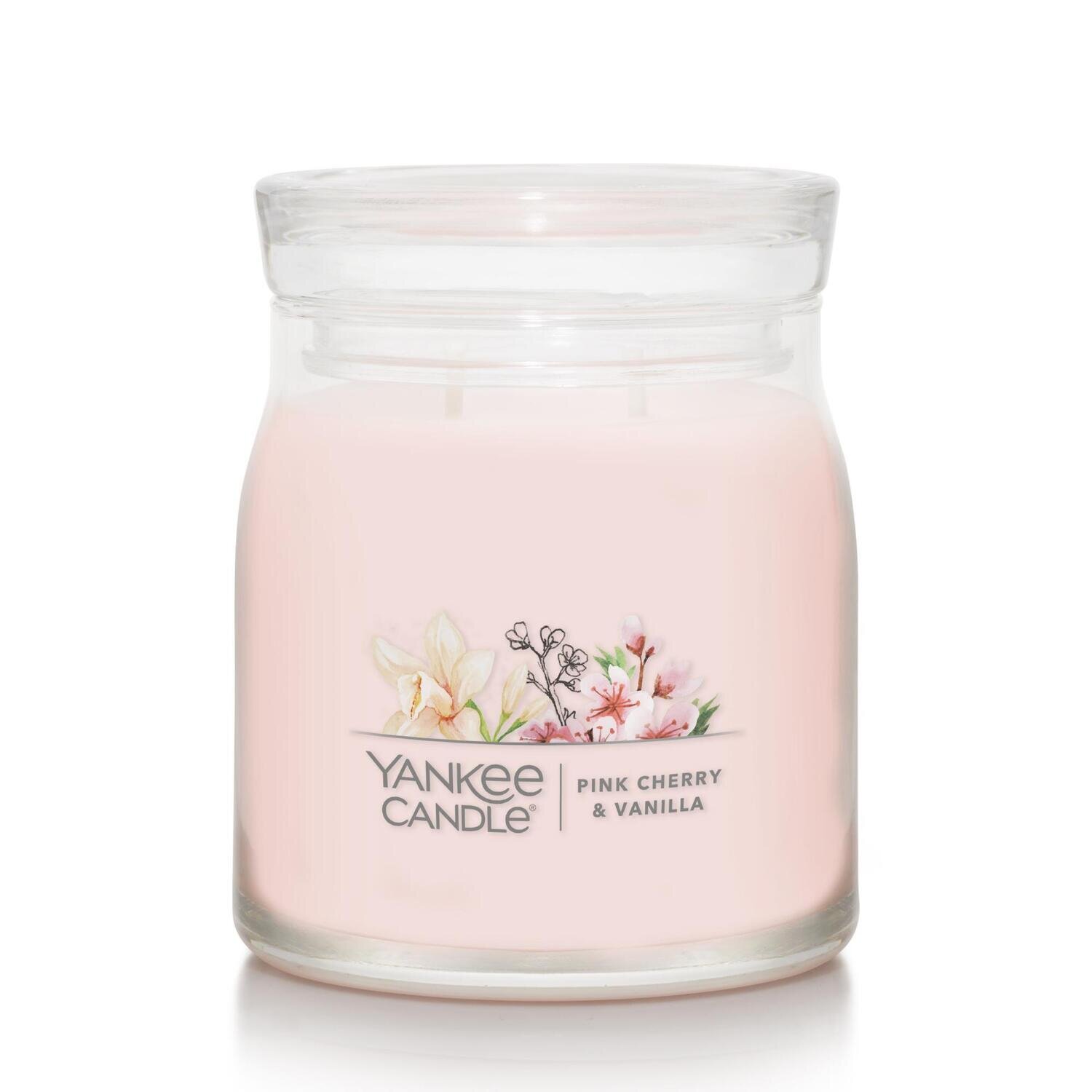 CANDLE YANKEE SIGNATURE MEDIUM JAR PINK CHERRY VANILLA