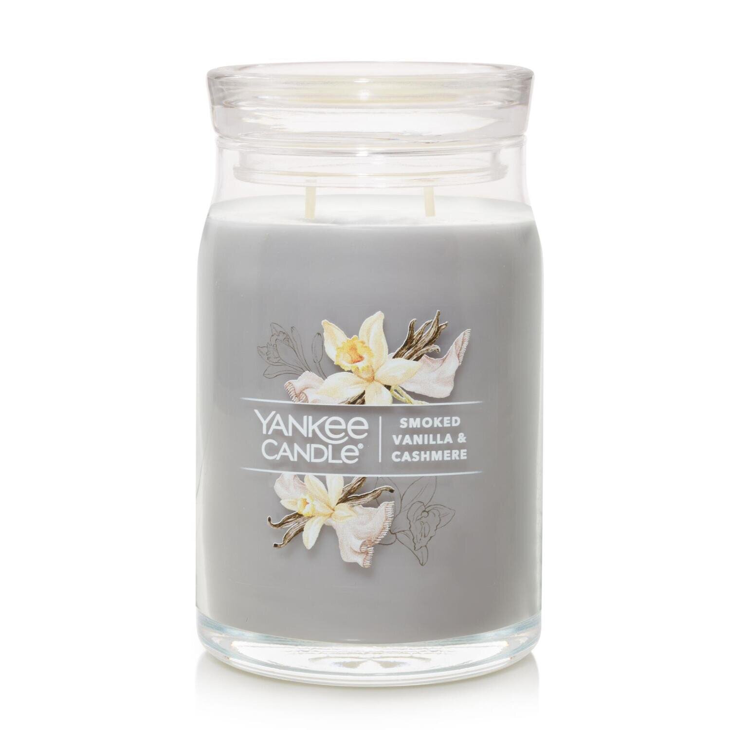 CANDLE YANKEE SIGNATURE LARGE JAR SMOKED VANILLA & CASHMERE