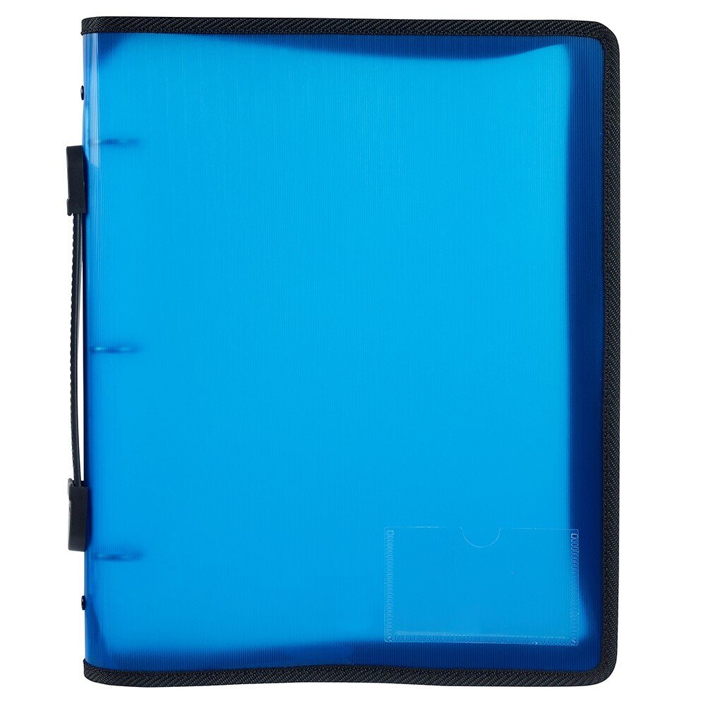 SP- BINDER MARBIG 25MM 3O ZIPPER WITH HANDLE BLUE