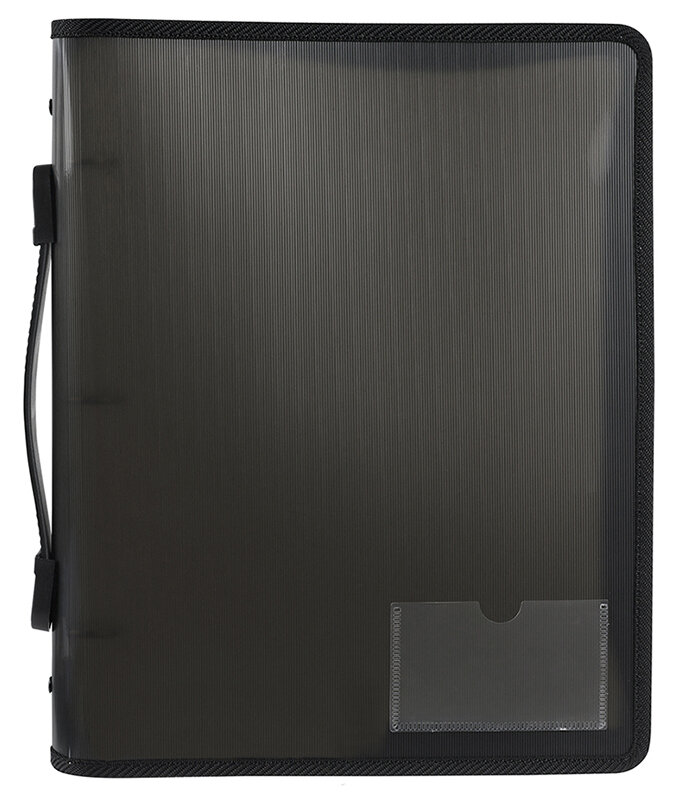 SP- BINDER MARBIG 25MM 3O ZIPPER WITH HANDLE SMOKE