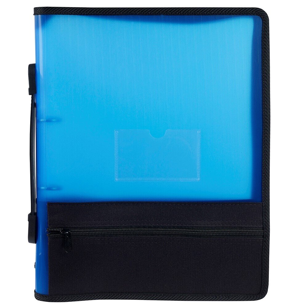 SP- BINDER MARBIG 25MM 2O ZIPPER WITH STORAGE BLUE