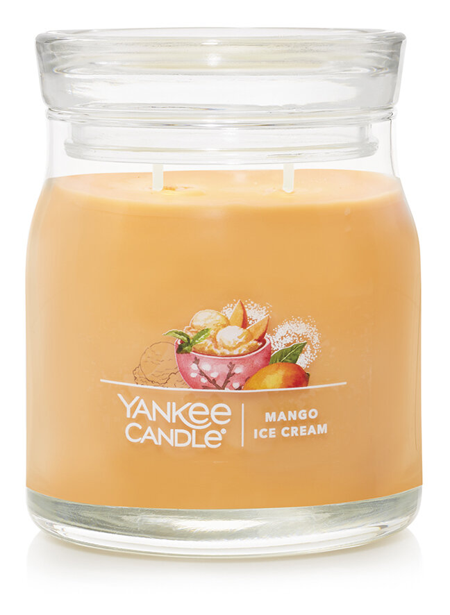 CANDLE YANKEE SIGNATURE MEDIUM JAR MANGO ICE CREAM