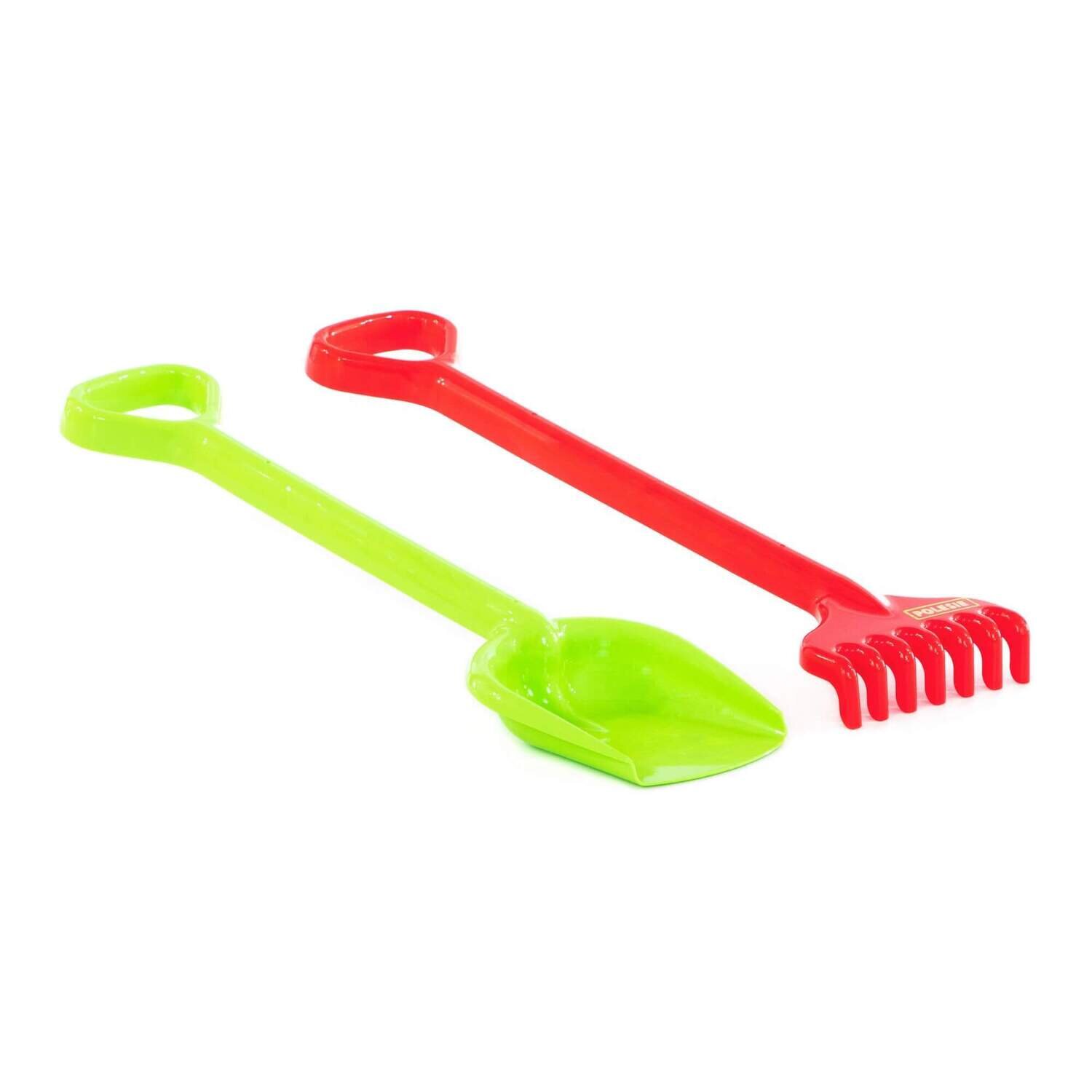 TOY BEACH SHOVEL & RAKE SET 505X142X65MM ASST COLOURS