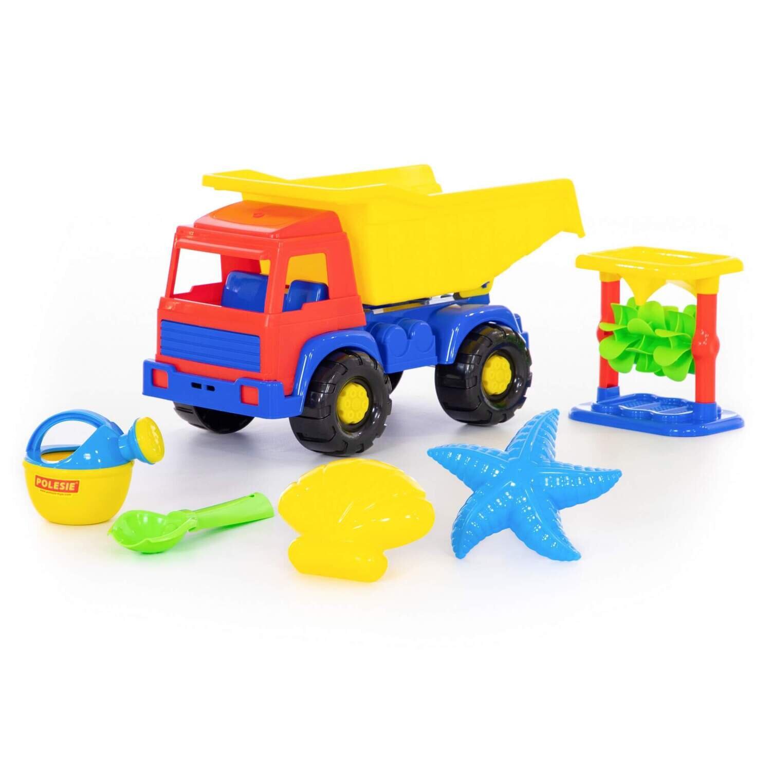 TOY BEACH SET 380X200X245MM 6 PIECES WITH TRUCK
