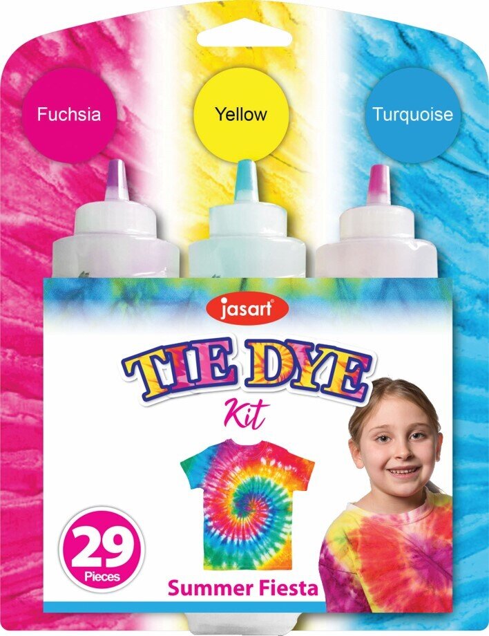 ART & CRAFT JASCO TIE DYE KIT 29 PIECES SUMMER FIESTA