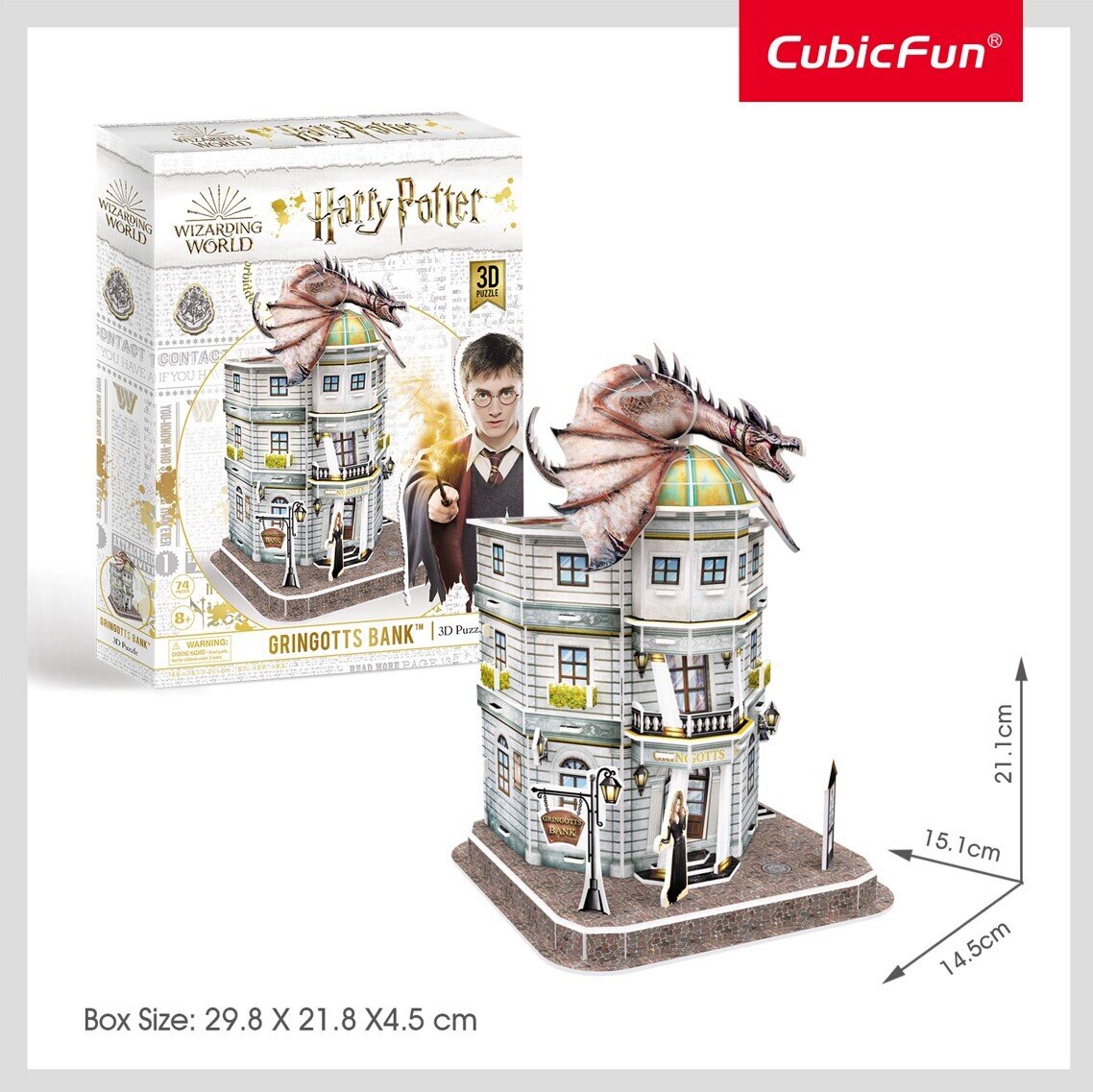 TOY 3D JIGSAW 74 PIECES HARRY POTTER GRINGOTTS BANK