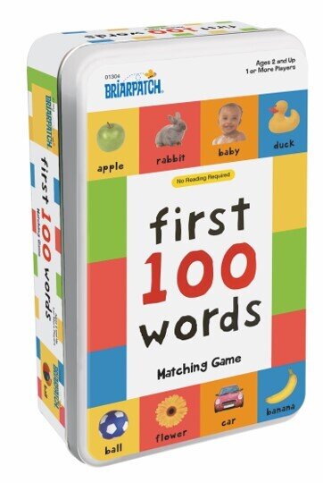 TOY GAME TIN 115X45X190MM FIRST 100 WORDS MATCHING