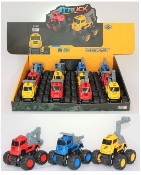 SP- TOY TRUCK 10CM DIE CAST PULL BACK DISP12