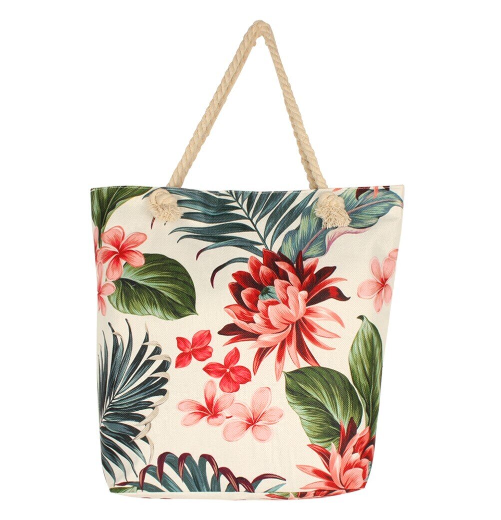 GIFT BEACH BAG 50X42X15CM TROPICAL PETAL