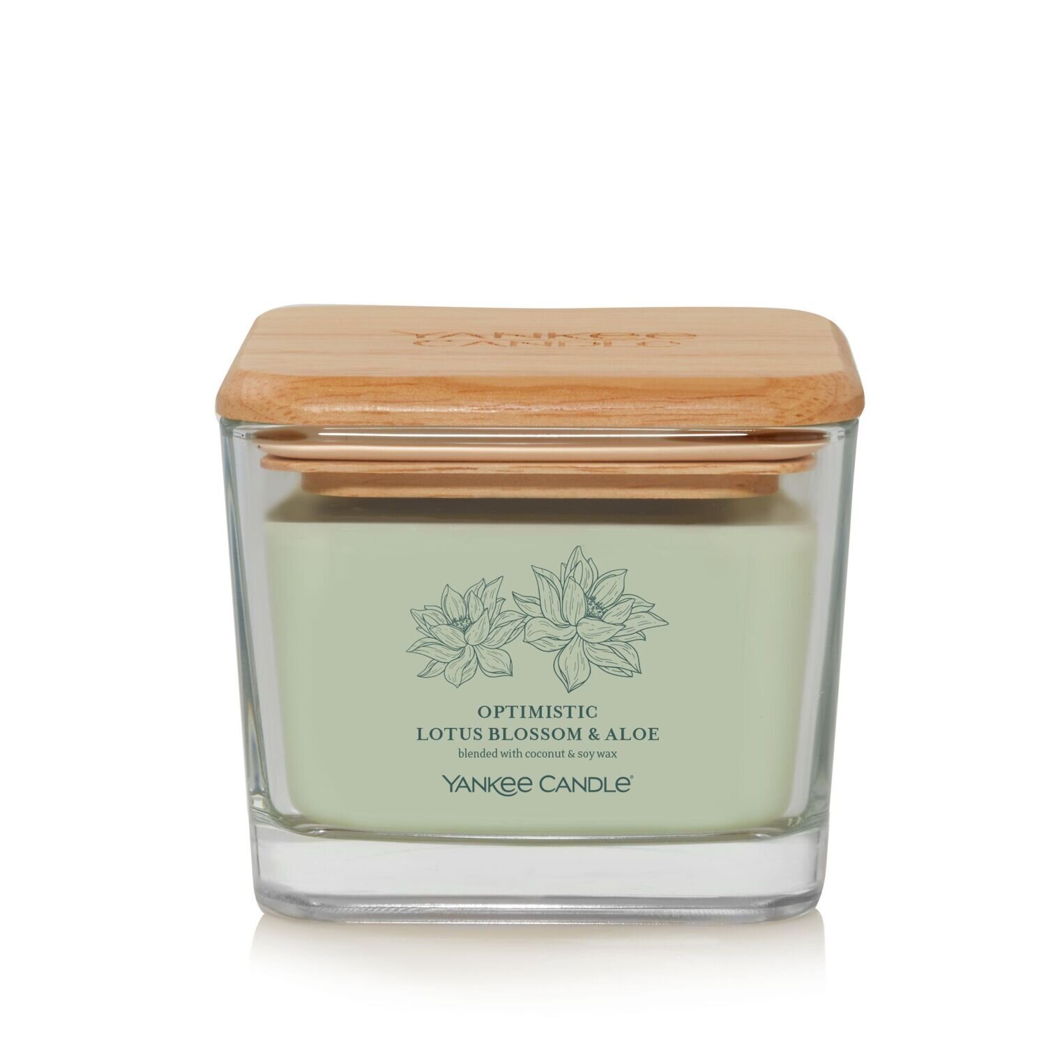 CANDLE YANKEE WELL LIVING MEDIUM OPTIMISTIC LOTUS BLOSSOM & ALOE