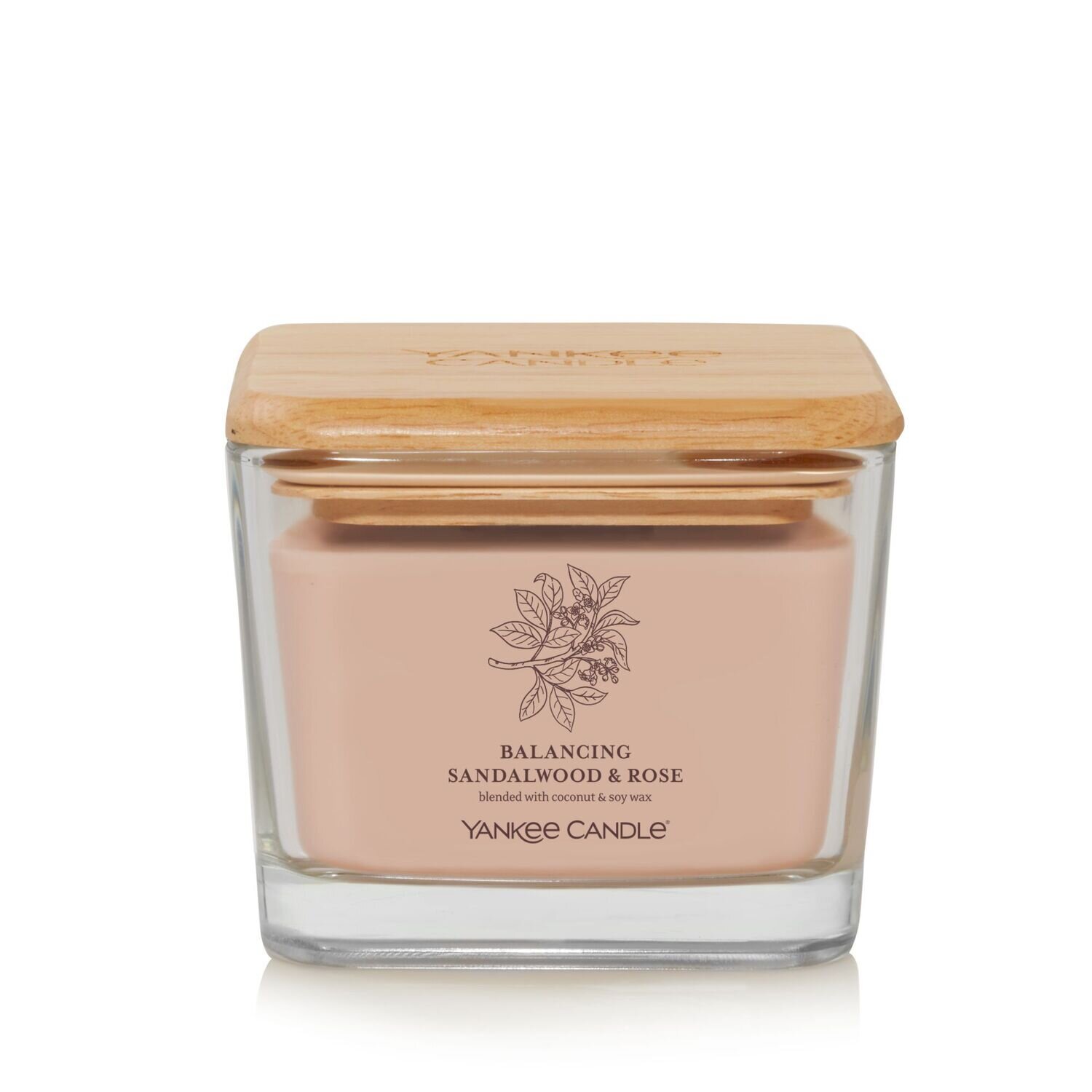 CANDLE YANKEE WELL LIVING MEDIUM BALANCING SANDALWOOD & ROSE