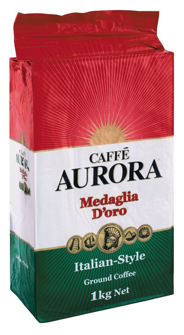 COFFEE GROUND AURORA 1KG ITALIAN BLEND RED/WHITE/GREEN