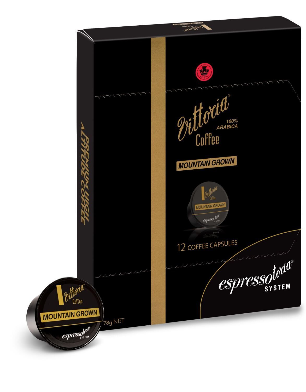 SP- CAPS ESPRESSOTORIA 12'S CAPSULES VITT MOUNT GROWN BLACK VITTORIA F&BPG