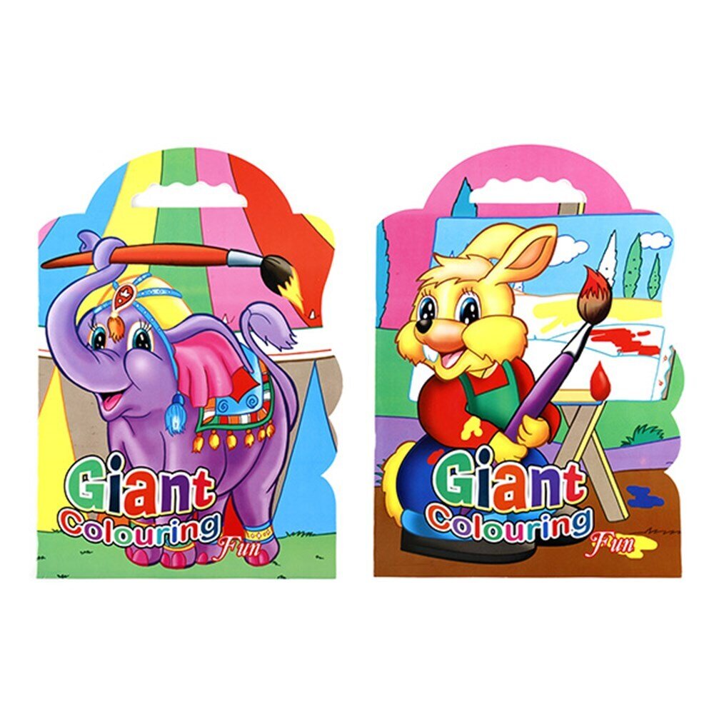 BOOK KIDS COLOURING A3 WITH CARRY HANDLE 2 ASST 16PG
