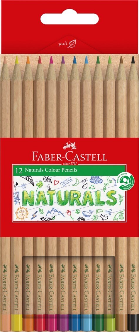 PENCIL COLOURED FABER-CASTELL NATURALS PK12