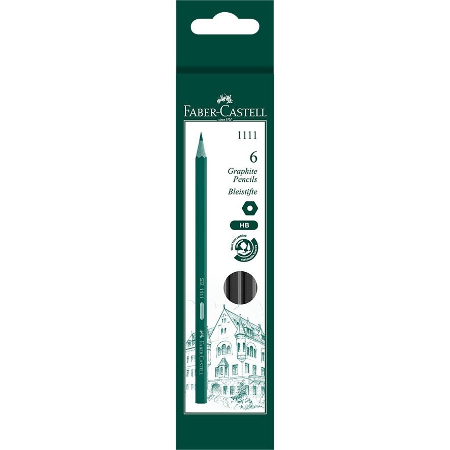 PENCIL GRAPHITE FABER-CASTELL ECONOMY 1111 HB BX6