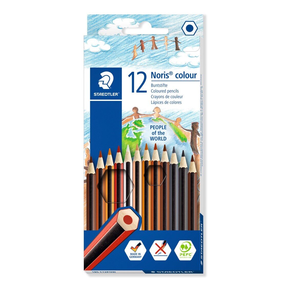 PENCIL COLOURED STAEDTLER NORIS PEOPLE OF THE WORLD PK12