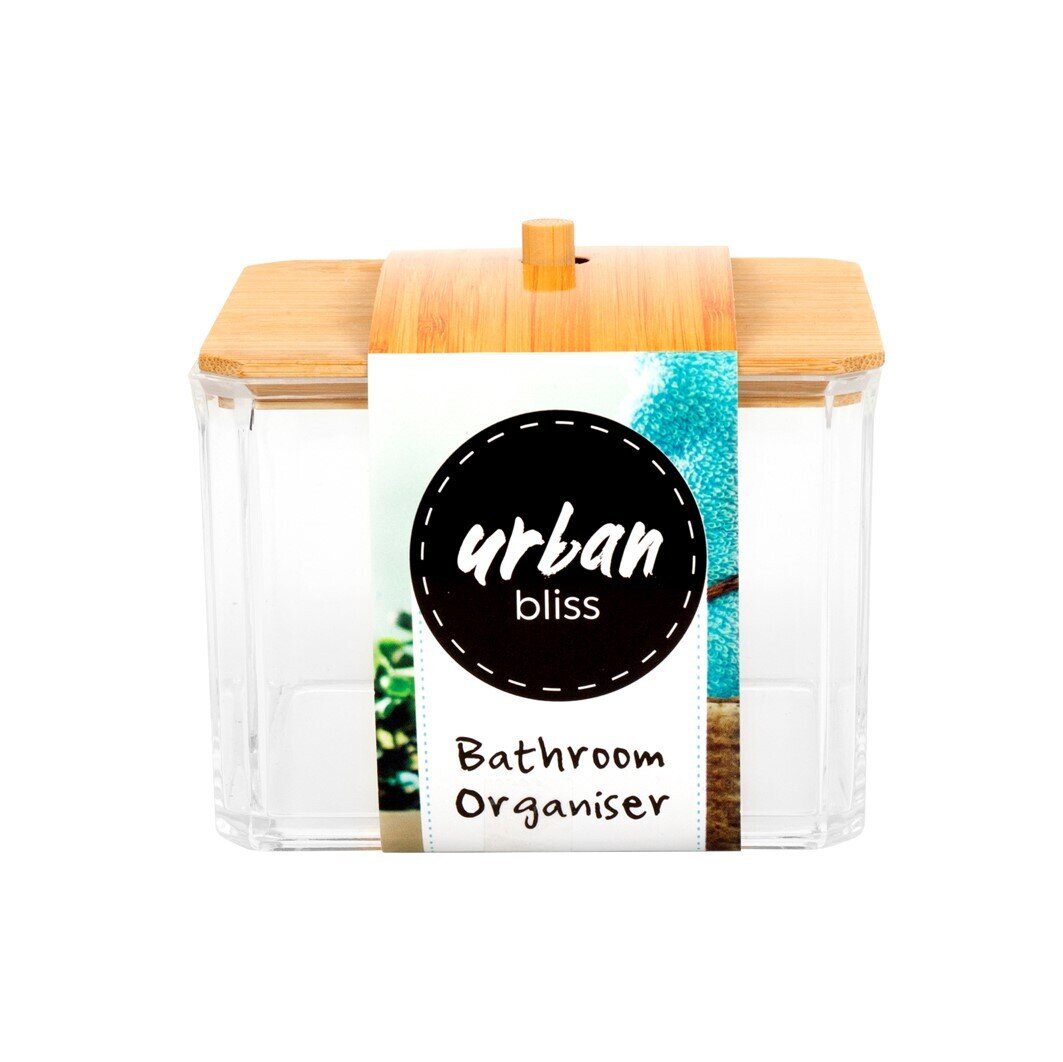 GIFT URBAN BLISS 9X7X7.5CM BAMBOO LID ORGANISER