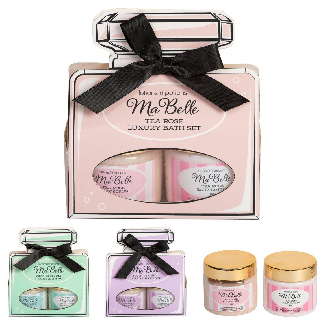 GIFT SUDA 105X53X115MM BODY SCRUB SET 3 ASST