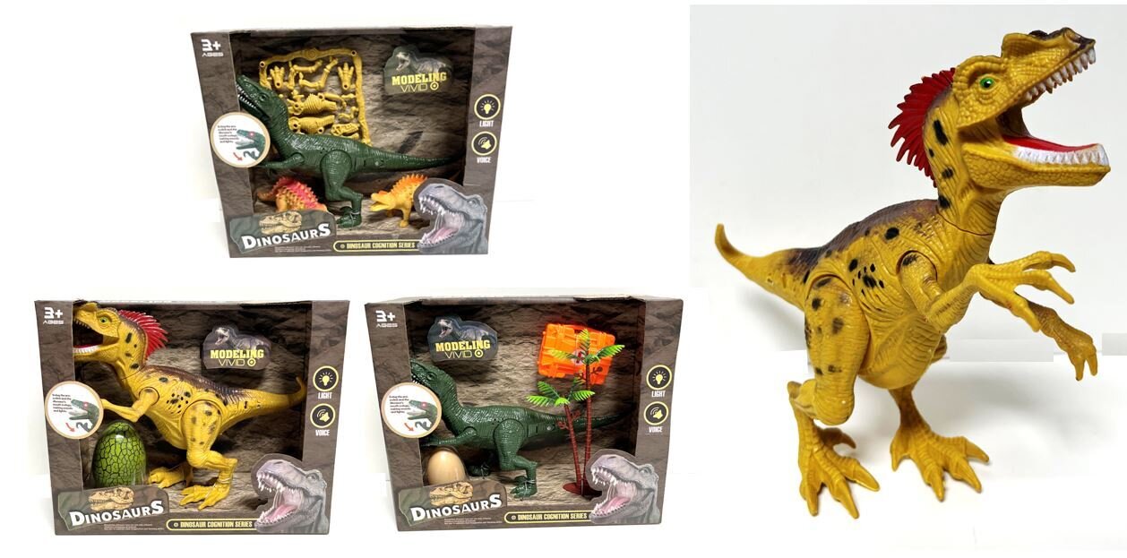 SP- TOY DINOSAUR LIGHT & SOUND WITH ACCESSORIES ASST