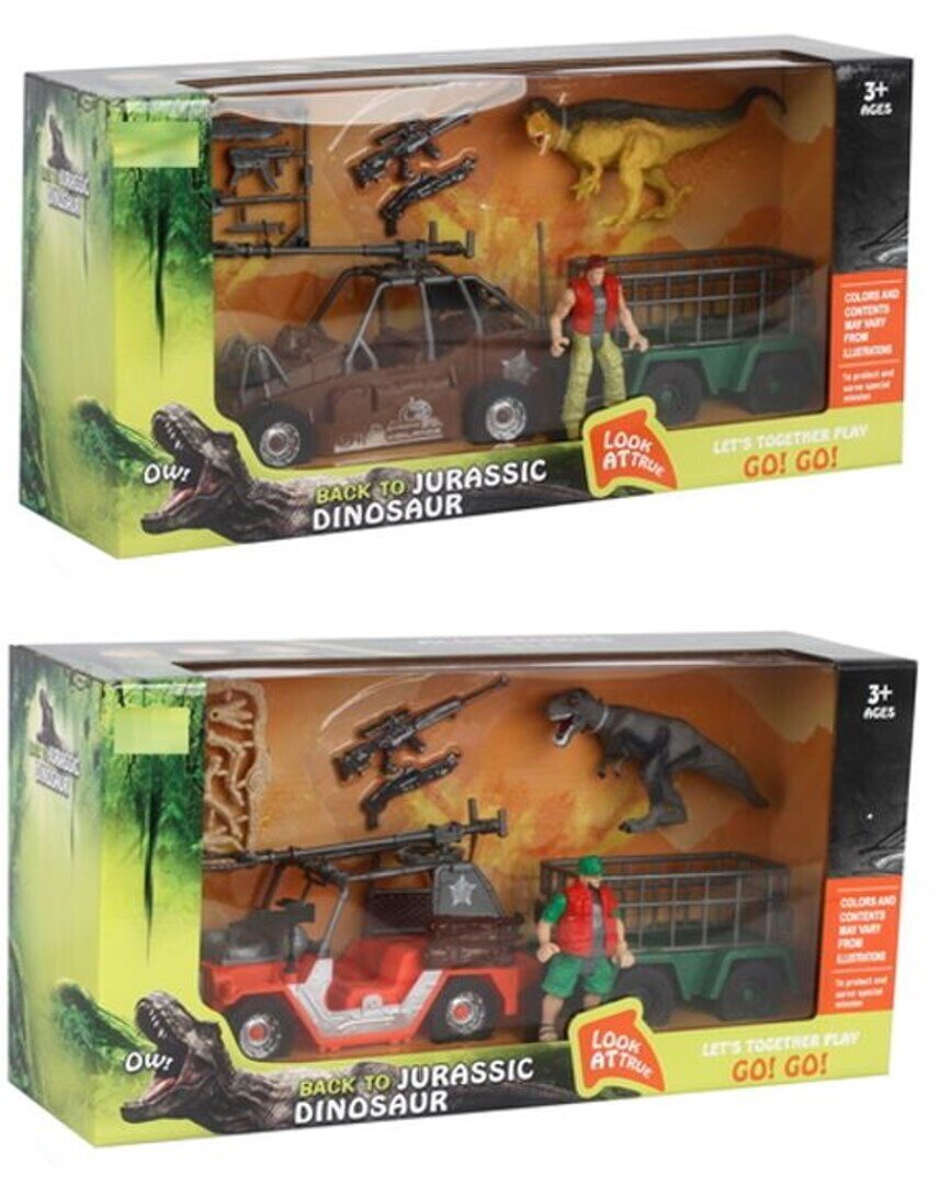 SP- TOY DINOSAUR JURASSIC JEEP PLAY SET