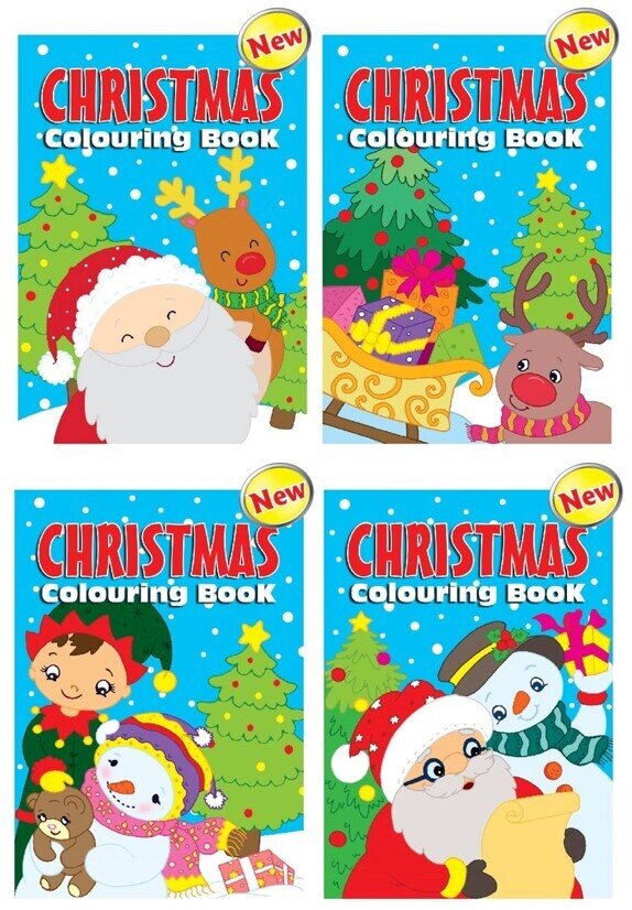 BOOK COLOURING XMAS A4 4 ASST 32PG