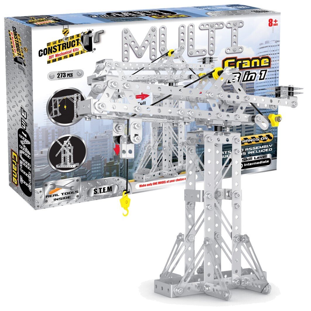 TOY CONSTRUCT IT 273 PIECE MULTI CRANE 3 IN 1
