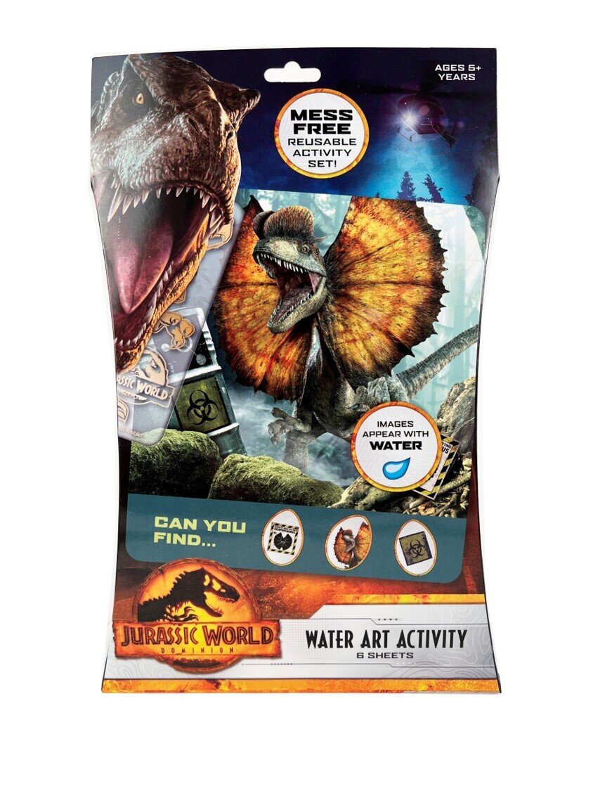 BOOK ACTIVITY JURASSIC WORLD WATER ART 6 SHEETS