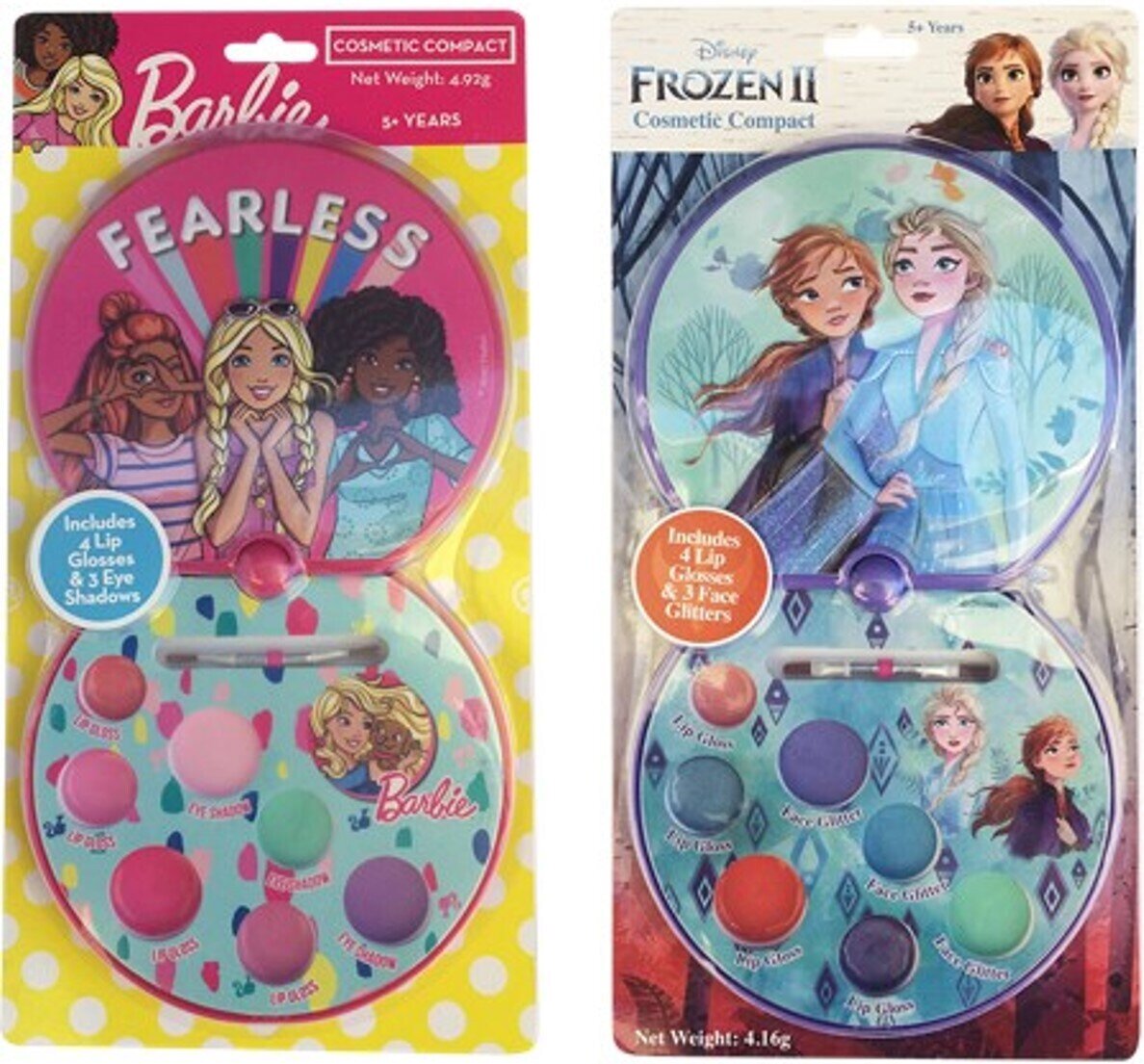TOY FROZEN II OR BARBIE COSMETIC COMPACT ASST