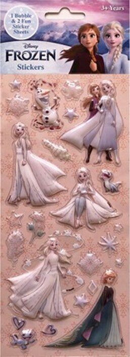 STICKERS FROZEN II 3 PACK BUBBLE