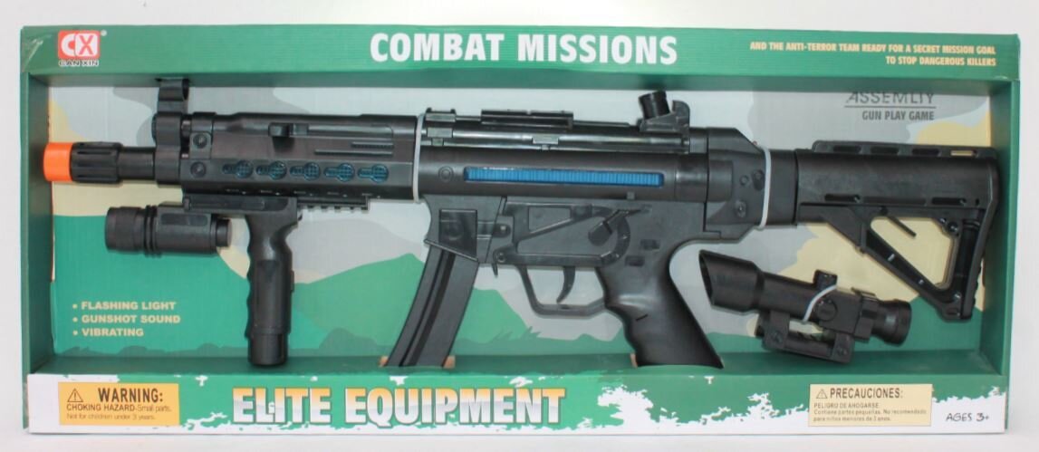 TOY RIFLE COMBAT MISSION ASSAULT WITH SCOPE
