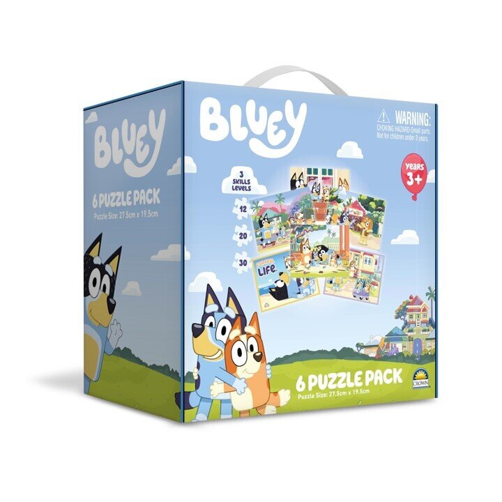 JIGSAW PUZZLE BLUEY 6 PACK 2X12PC 2X20PC 2X30PC