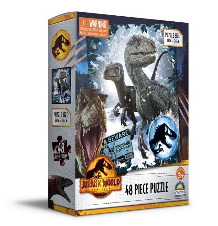 JIGSAW PUZZLE JURASSIC WORLD 48PCE 2 ASST