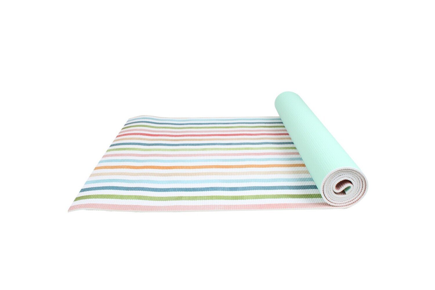 YOGA MATS GOODVIBES 173X61CM 4MM THICKNESS PASTEL STRIPE