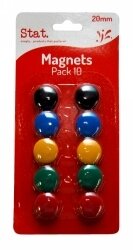 MAGNETS STAT 20MM PK10 ASST