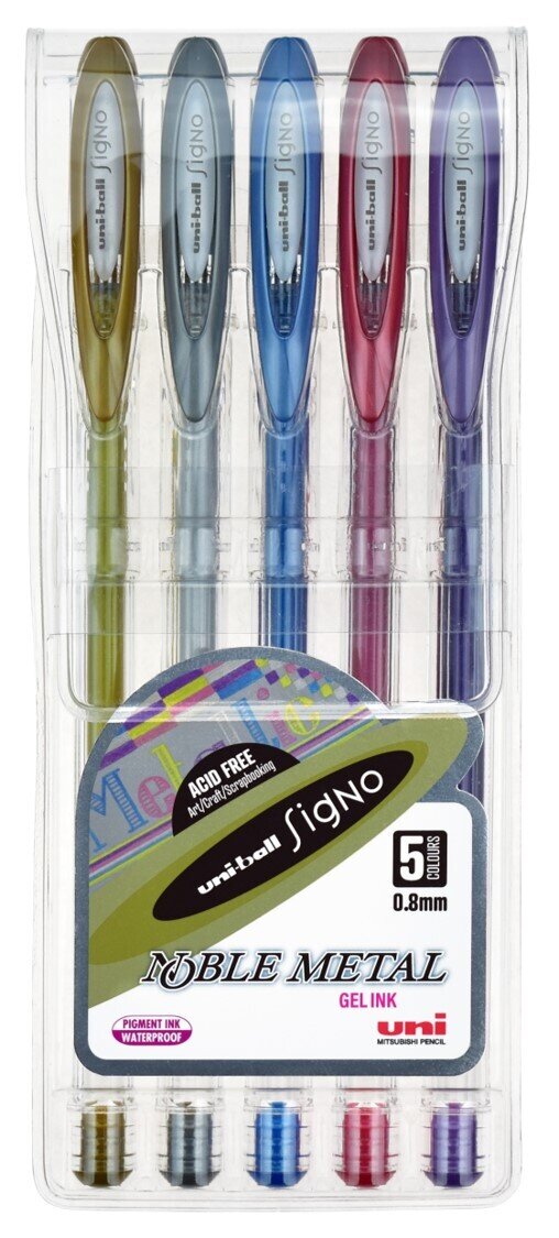 PEN UNI RB SIGNO UM120 NOBLE METALLIC F ASST WLT5