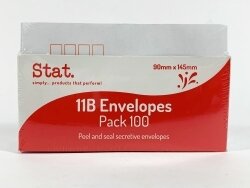 ENVELOPE STAT 11B SECRET PEEL/SEAL PK100